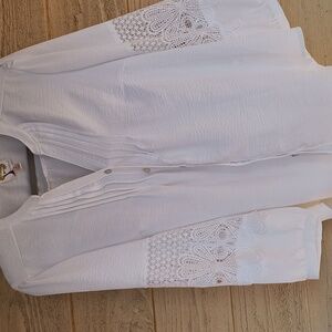 Anthropologie Fig And Flower Lace 3/4 Sleeve Blouse